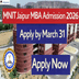 MNIT Jaipur MBA Admission 2026 Begins; Apply by March 31 @mnit.ac.in